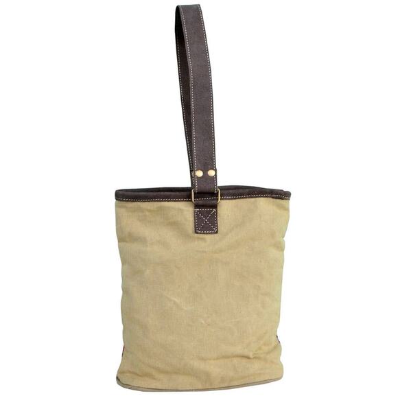 Pink Printed Design Double Wine Bag With Cowhide Star - Picture 5 of 5